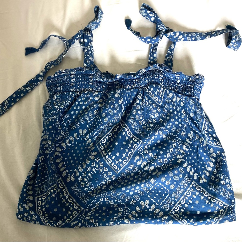 Old Navy Blue Bandana Print Camisole